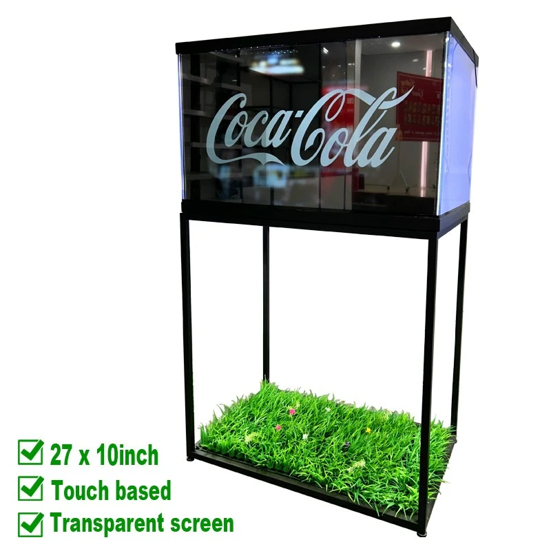 27x10 Metal Gulvstativ Transparent Touch Screen