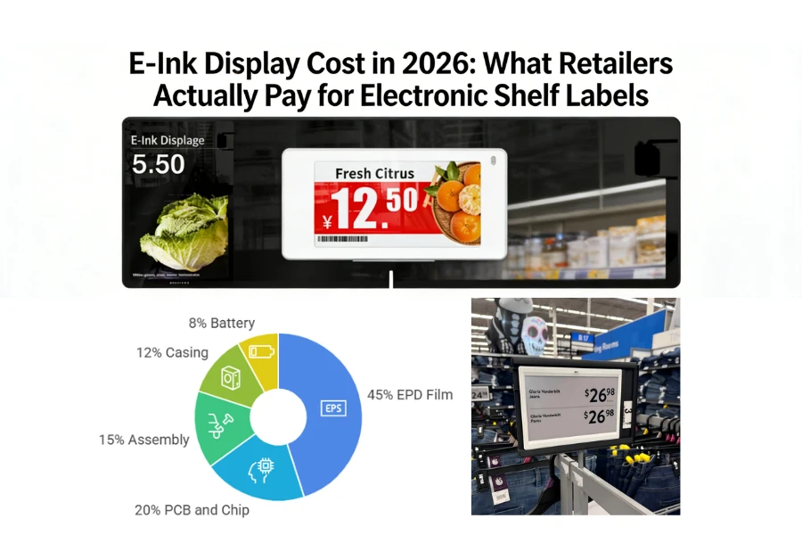 E-Blækdisplayomkostninger i 2026: Hvad forhandlere rent faktisk betaler for e...