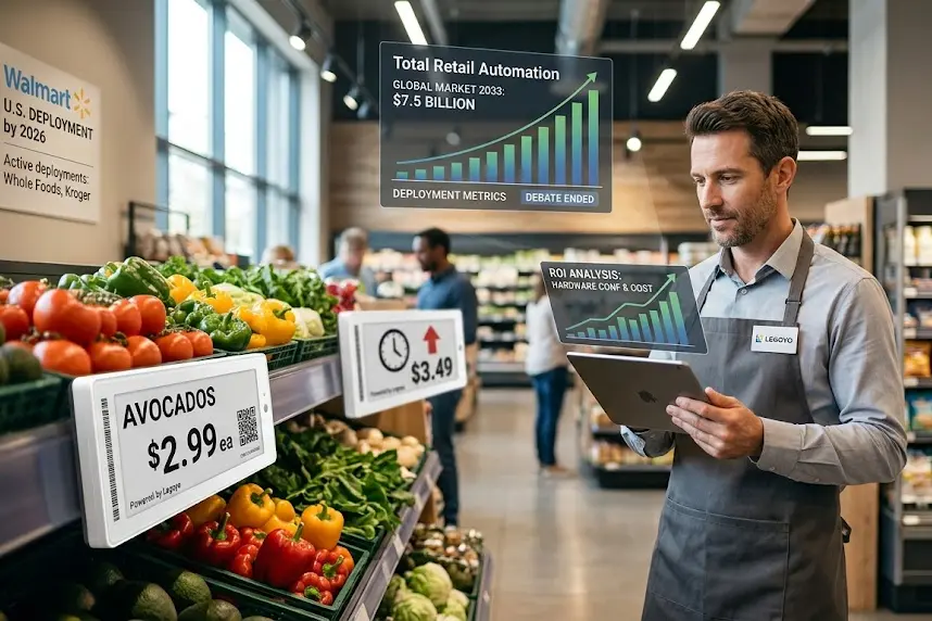 Elektroniske hyldeetiketter: Reelle omkostninger, hvem der implementerer dem,...