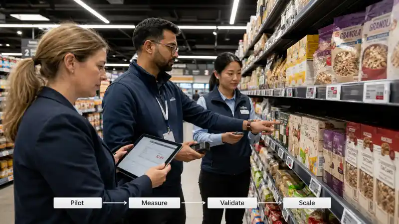 Elektronisk hyldelabel-pilottjekliste: 12 KPI'er før kæde-Bred udrulning