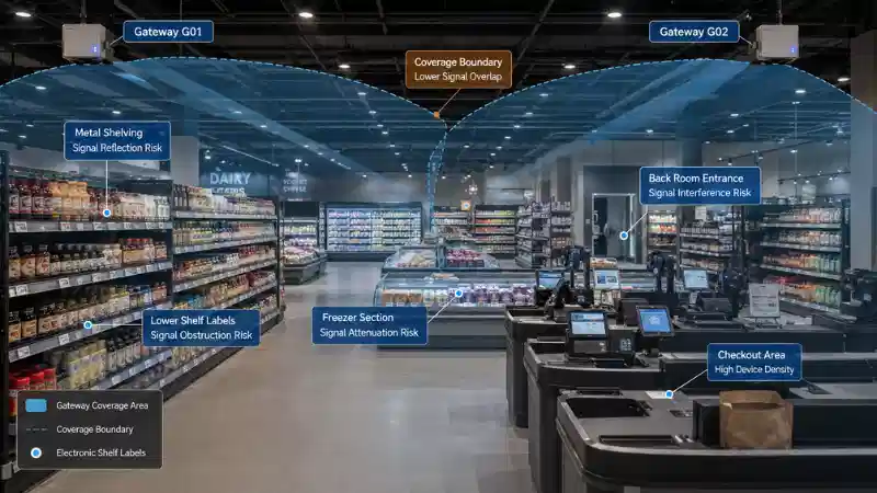 Electronic Shelf Label Gateway Placering: En RF Site Survey Guide for Detailbutikker